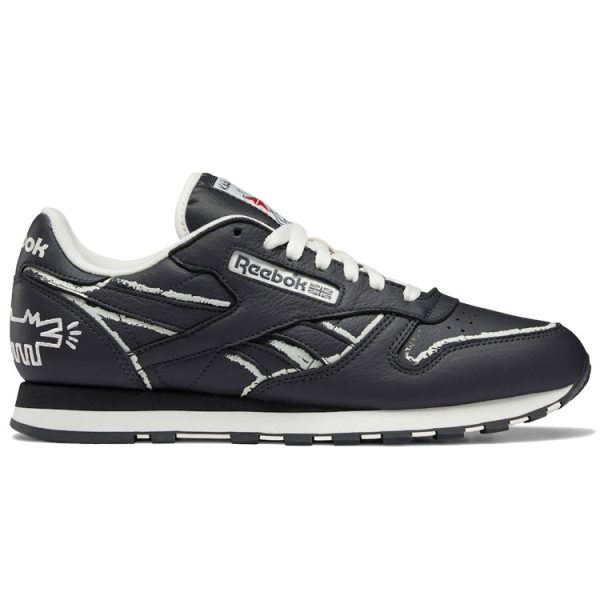 Reebok Classic Leather Keith Haring Pure Grey Chalkboard Dog