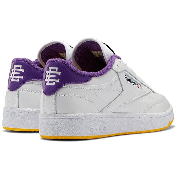Reebok Club C 85 Eric Emanuel White Purple Yellow 6 Reebok Club C 85 Eric Emanuel White Purple Yellow
