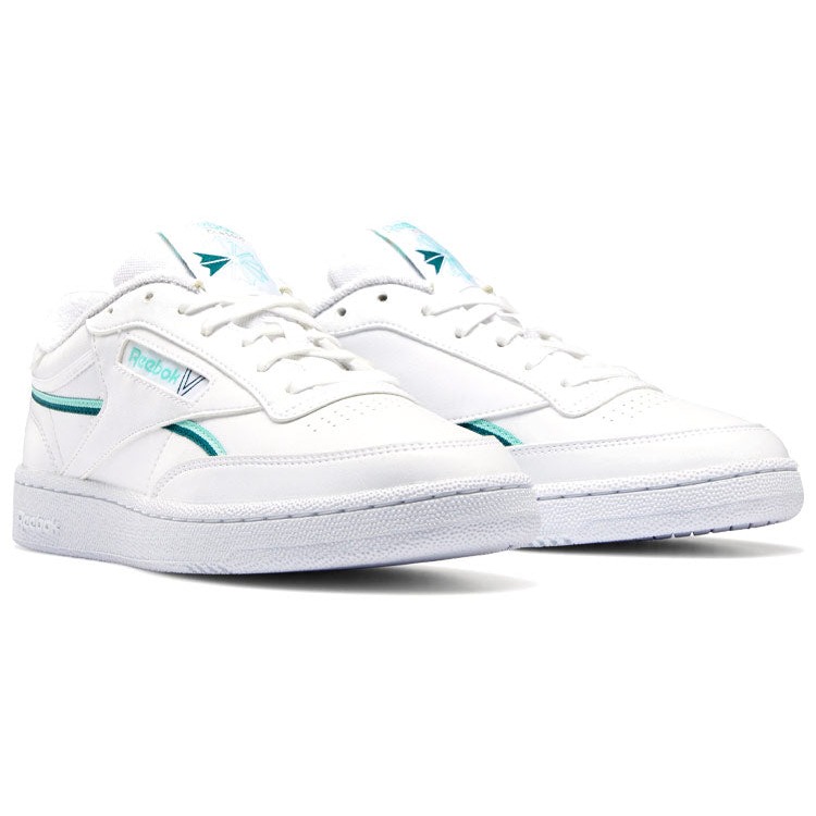 Reebok Club C 85 Vegan White Mint Pine 5 Reebok Club C 85 Vegan White Mint Pine