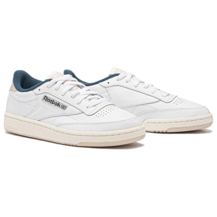 Reebok Club C 85 White Hoops Blue (Womens) 6 Reebok Club C 85 White Hoops Blue (Womens)