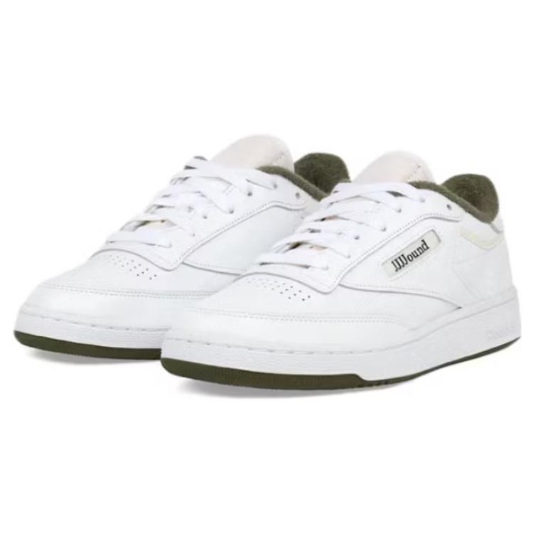 Reebok Club C JJJJound White Olive 5 Reebok Club C JJJJound White Olive