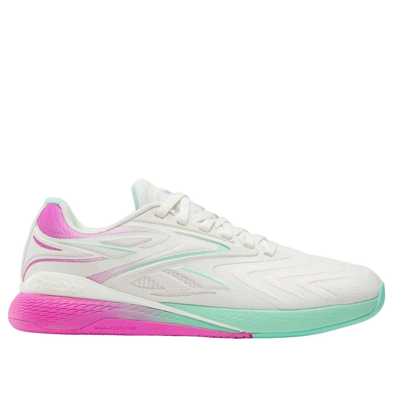 Reebok Nano X5 Edge Chalk Virtual Pink Aqua (Womens) 8 Reebok Nano X5 Edge Chalk Virtual Pink Aqua (Womens)