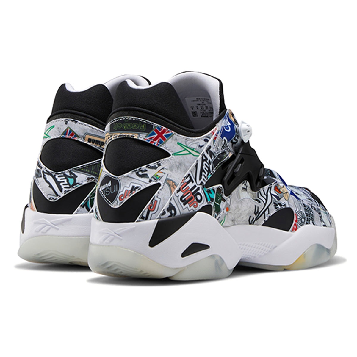Reebok Pump Court Sticker City White Black 7 Reebok Pump Court Sticker City White Black