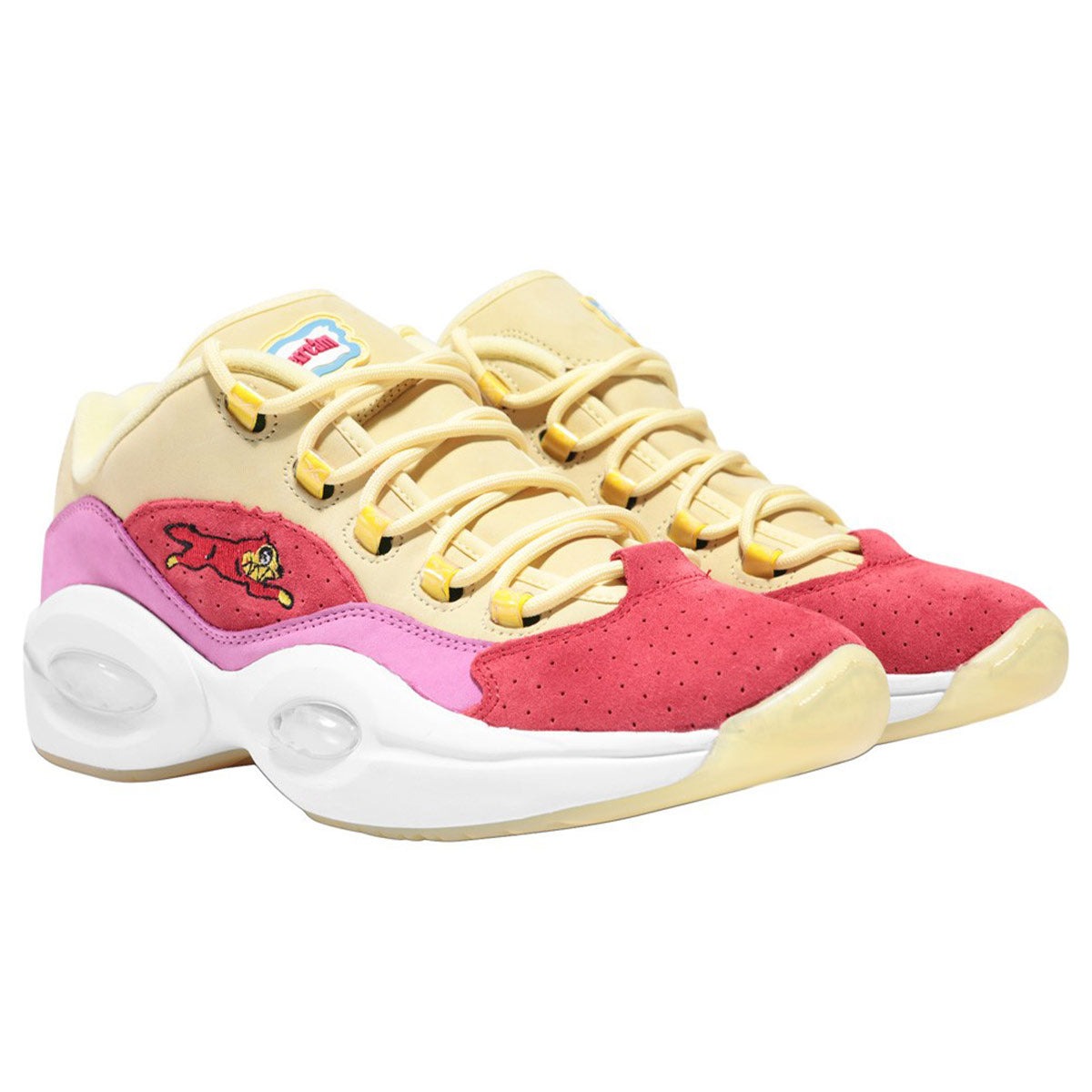 Reebok Question Low BBC Ice Cream Running Dog Yellow Red 5 Reebok Question Low BBC Ice Cream Running Dog Yellow Red