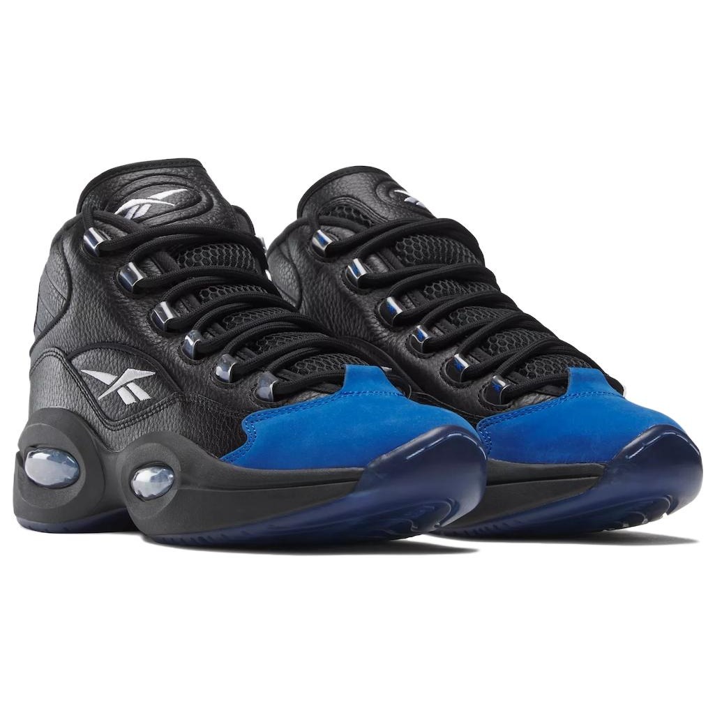 Reebok Question Mid Black and Blue 5 Reebok Question Mid Black and Blue