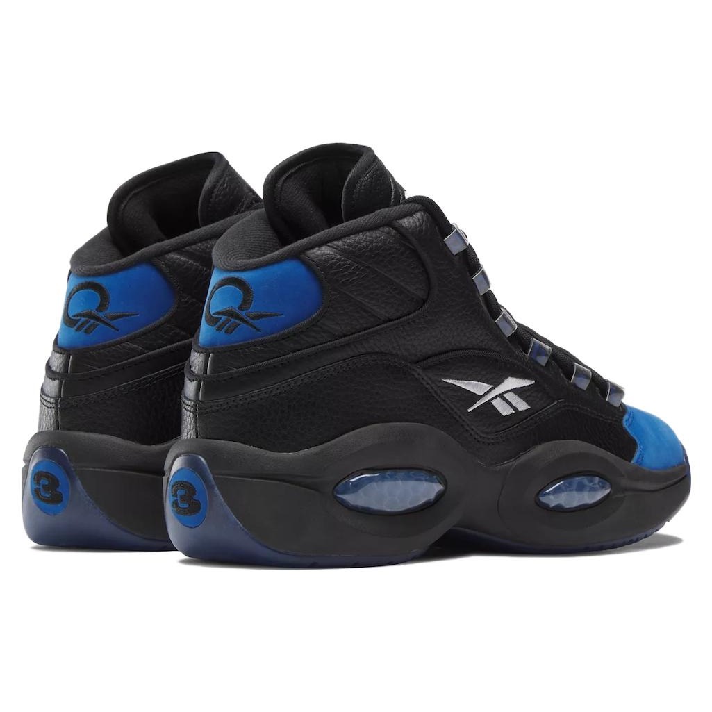 Reebok Question Mid Black and Blue 6 Reebok Question Mid Black and Blue