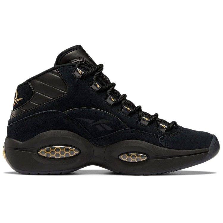 Reebok Question Mid Black Gold 4 Reebok Question Mid Black Gold