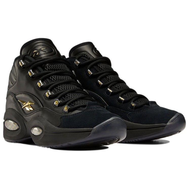 Reebok Question Mid Black Gold 5 Reebok Question Mid Black Gold