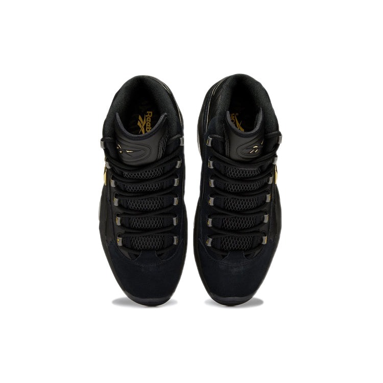 Reebok Question Mid Black Gold 6 Reebok Question Mid Black Gold