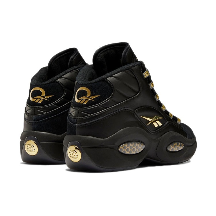 Reebok Question Mid Black Gold 7 Reebok Question Mid Black Gold