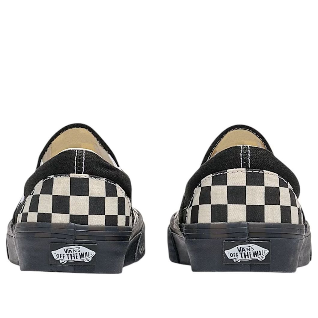 Vans Classic Slip-On Checkerboard Black White Black Midsole 5 Vans Classic Slip-On Checkerboard Black White Black Midsole
