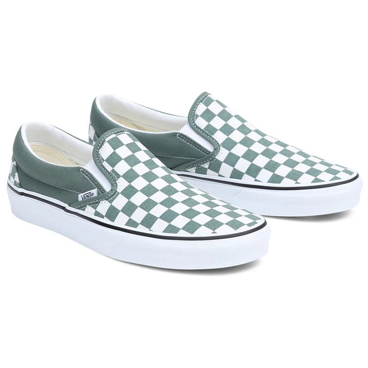 Vans Classic Slip-On Color Theory Checkerboard Green White 5 Vans Classic Slip-On Color Theory Checkerboard Green White