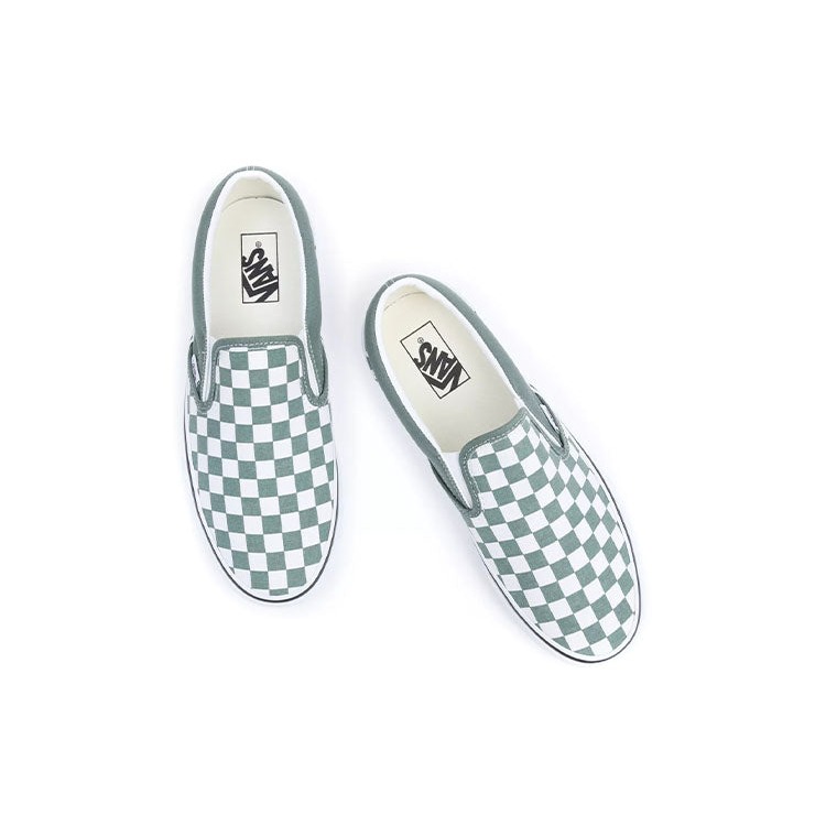 Vans Classic Slip-On Color Theory Checkerboard Green White 6 Vans Classic Slip-On Color Theory Checkerboard Green White