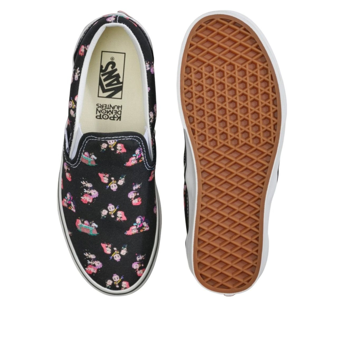 Vans Classic Slip-On KPop Demon Hunters Black Multi-Color 5 Vans Classic Slip-On KPop Demon Hunters Black Multi-Color