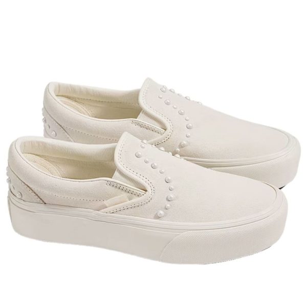 Vans Classic Slip-On Platform Pearl Pack Marshmallow White