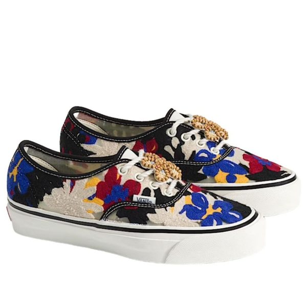 Vans Premium Authentic Needlework White Red Blue