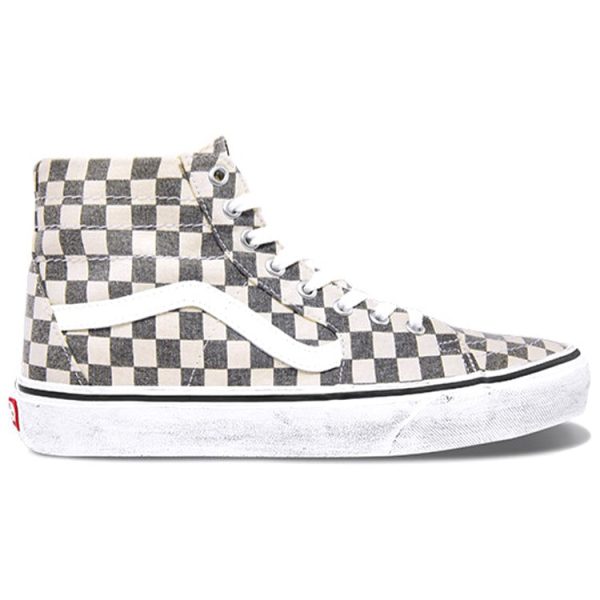 Vans Sk8-Hi Tapered Washed Asphalt True White Checkerboard