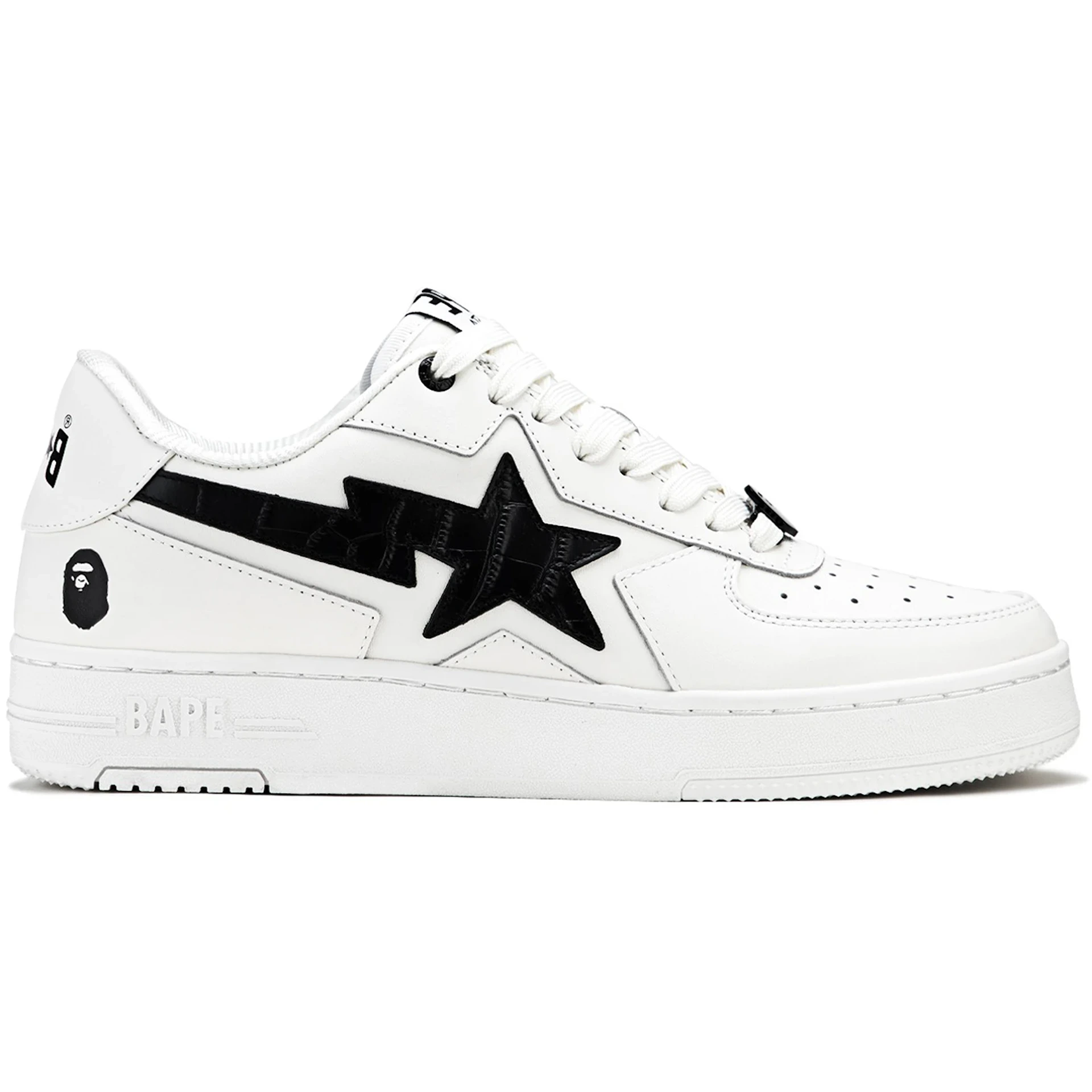 A Bathing Ape Sta Icon 1 White Black Croc 1 2