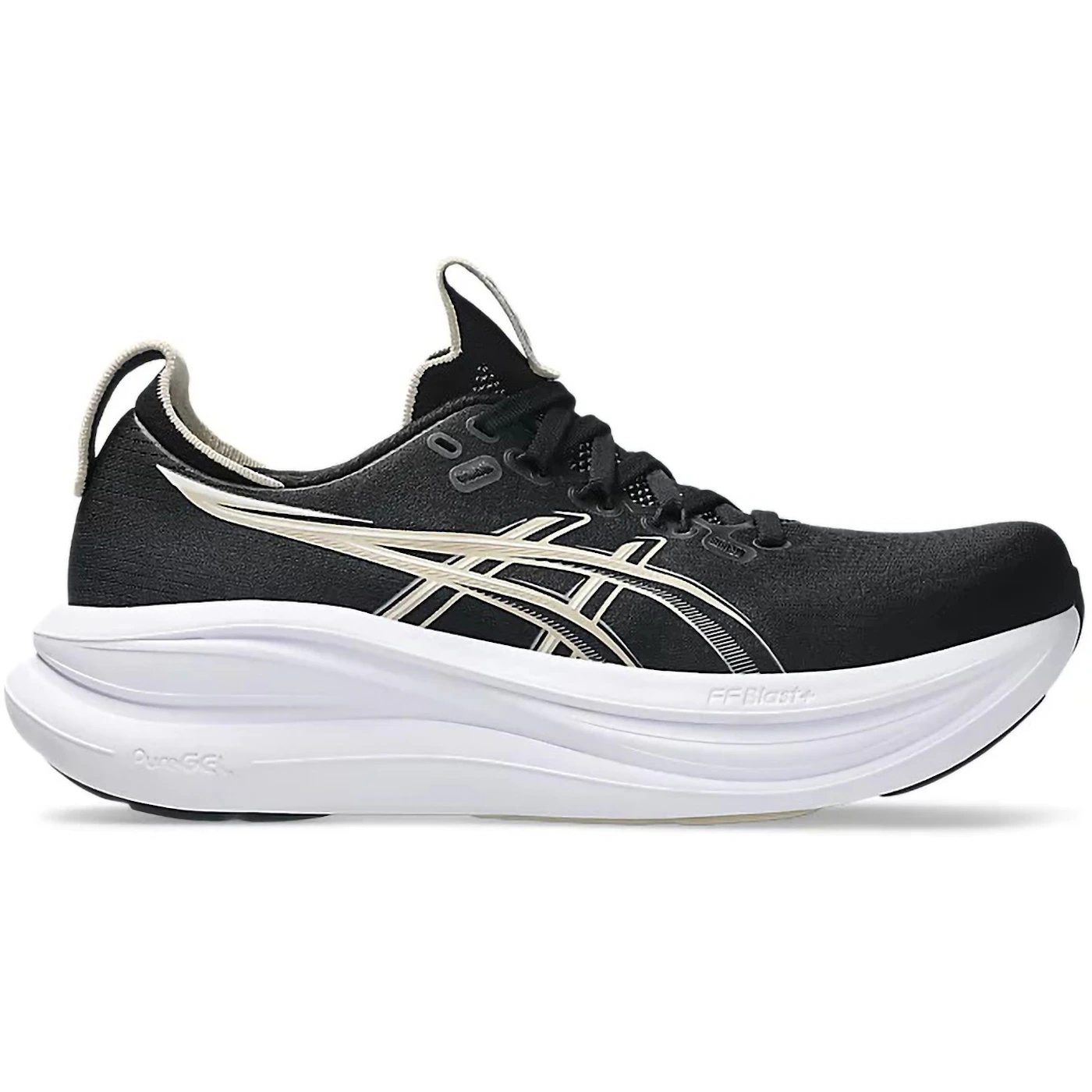 ASICS Gel Nimbus 28 Black Feather Grey Womens 1 4