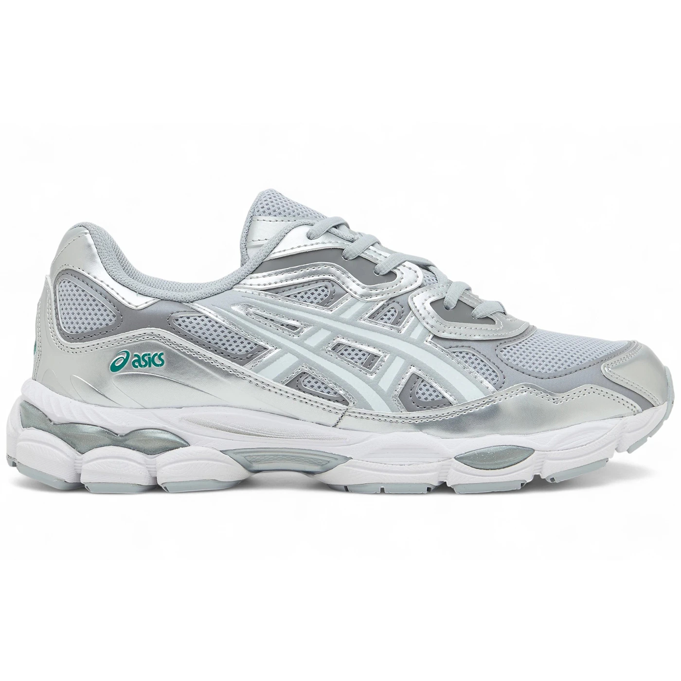 ASICS Gel NYC Silver Piedmont Grey White Aqua 1 2