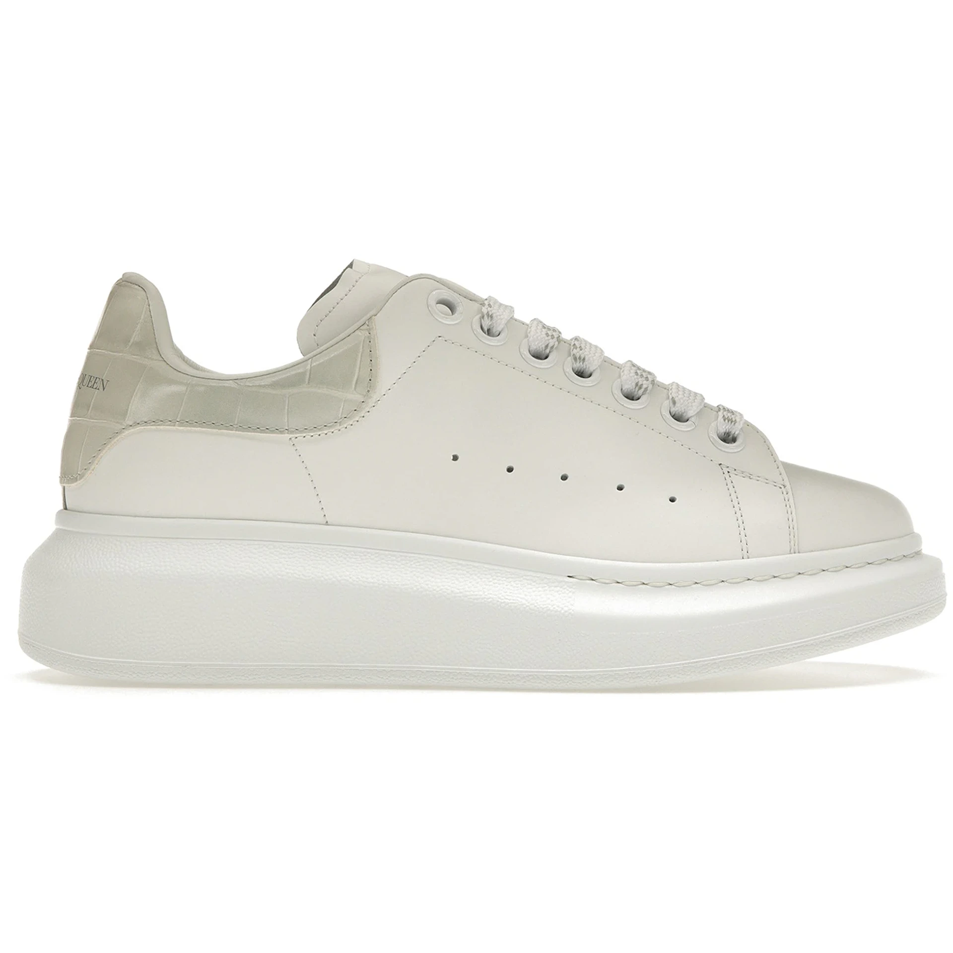 Alexander McQueen Oversized White Croc (Womens) 1 Alexander McQueen Oversized White Croc (Womens)