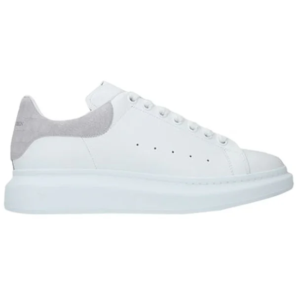 Alexander McQueen Oversized White Light Grey Croc