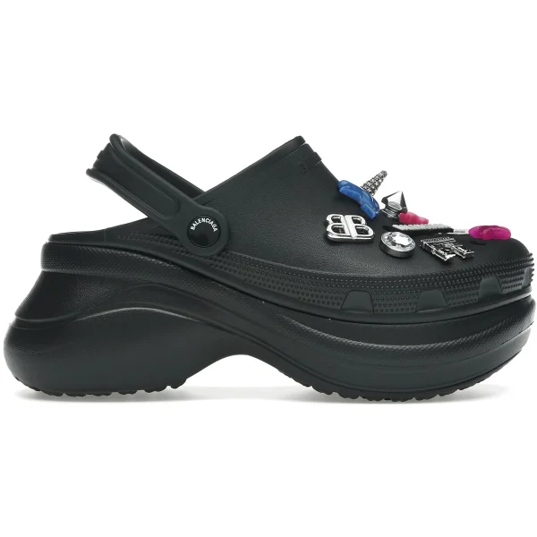 Balenciaga x Crocs Mule Black Multicolor Jibbitz (Womens)