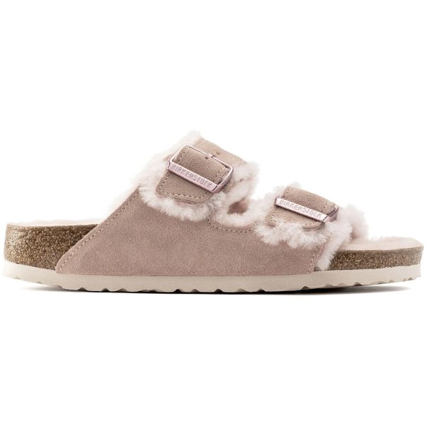 Birkenstock Arizona Shearling Suede Light Rose