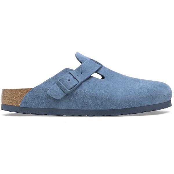 Birkenstock Boston Soft Footbed Suede Elemental Blue