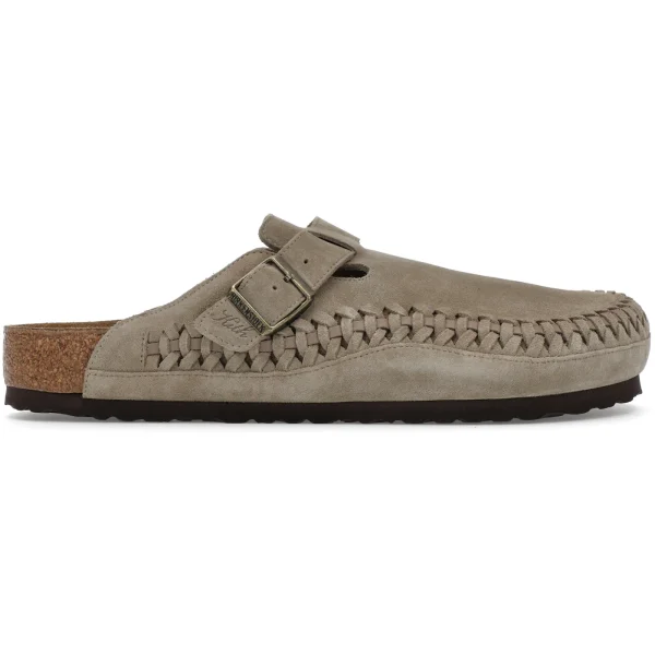 Birkenstock Boston Braided Suede Kith Taupe