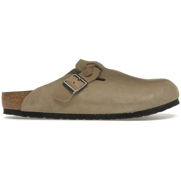 Birkenstock Boston Braided Suede Taupe