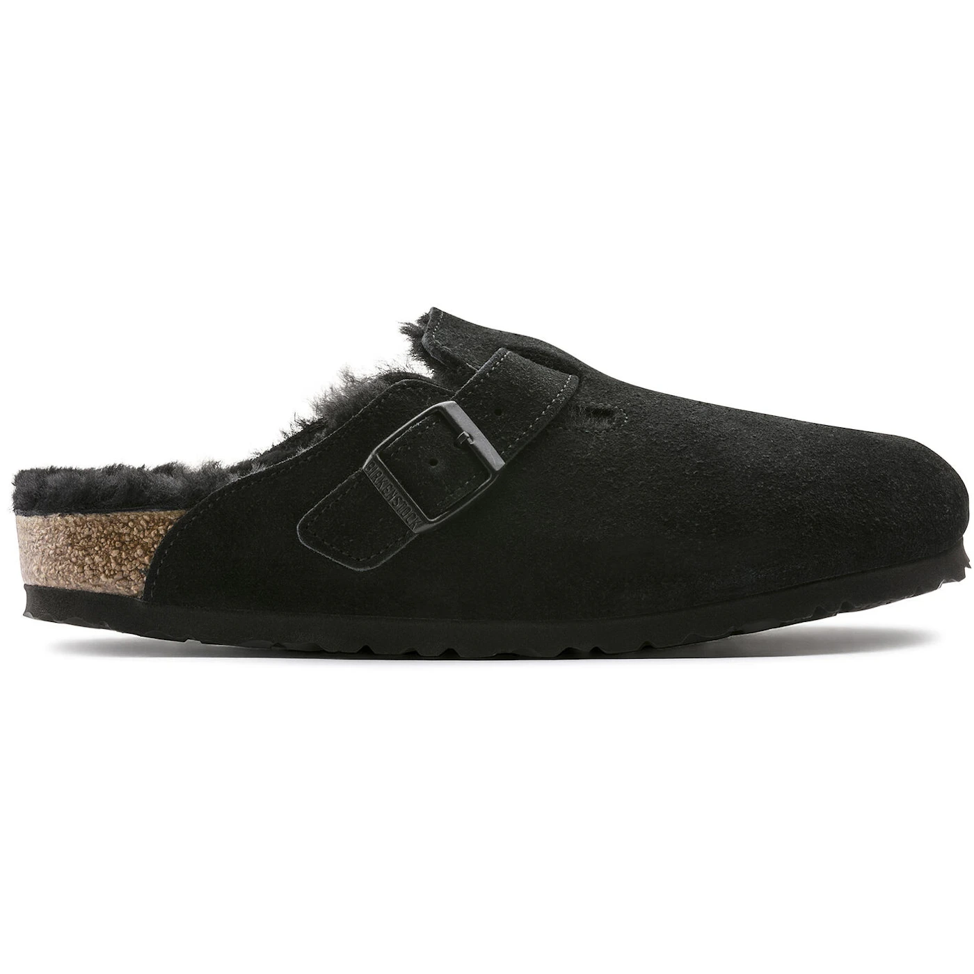 Birkenstock Boston Shearling Suede Black 1 Birkenstock Boston Shearling Suede Black