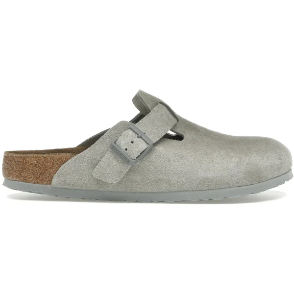 Birkenstock Boston Suede Stone Coin