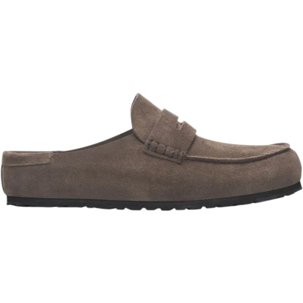 Birkenstock Naples Wrapped Suede Leather Concrete Grey