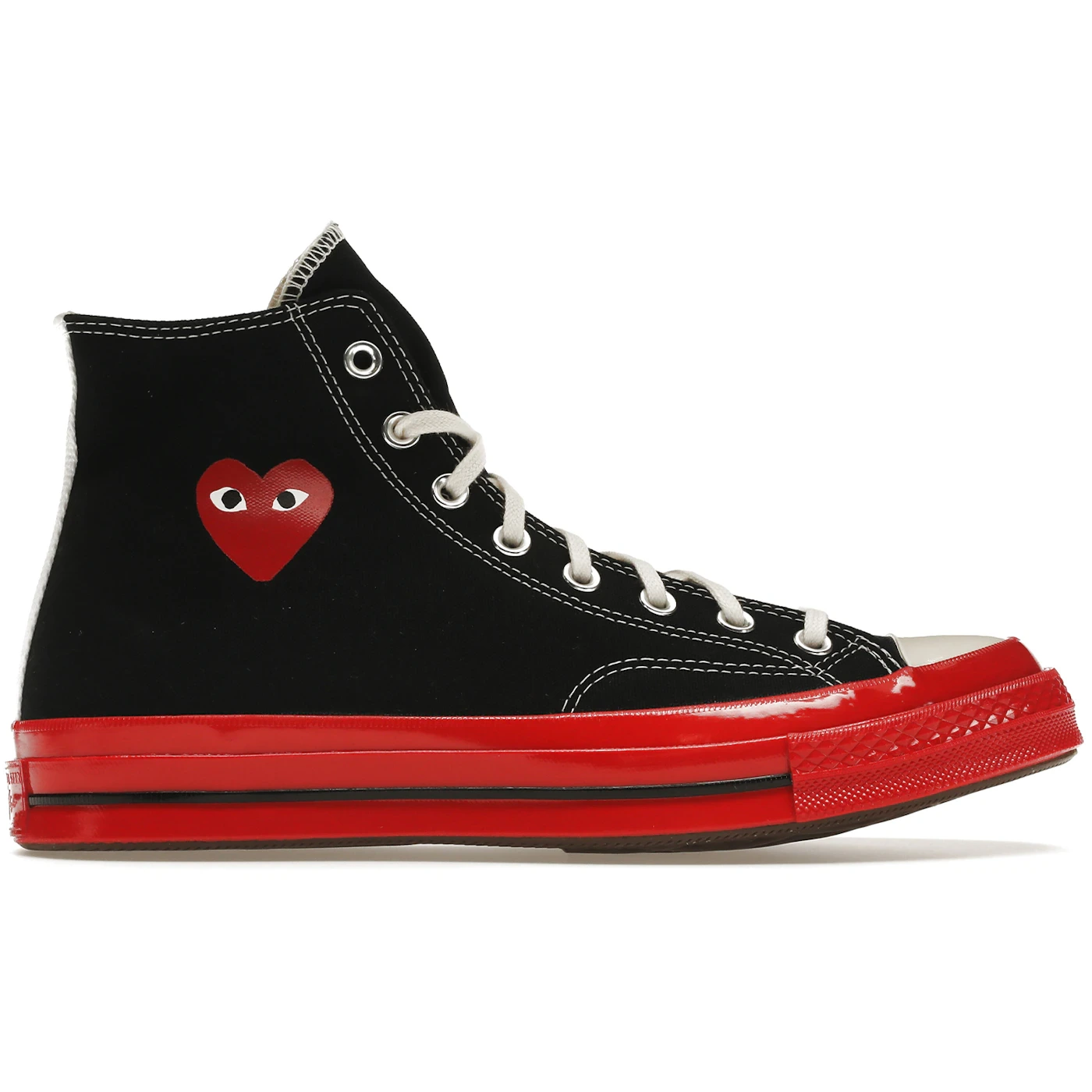 Converse Chuck Taylor All Star 70 Hi Comme des Garcons PLAY Black Red Midsole
