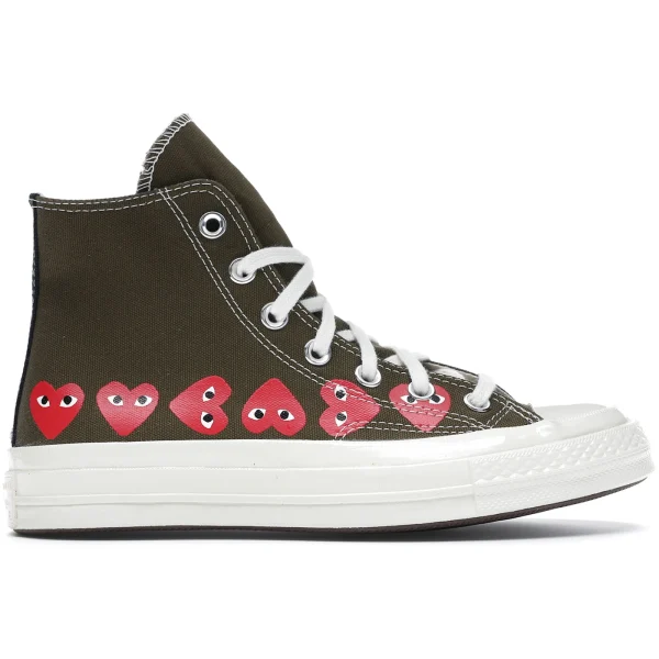 Converse Chuck Taylor All Star 70 Hi Comme des Garcons PLAY Multi-Heart Green