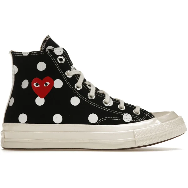 Converse Chuck Taylor All Star 70 Hi Comme des Garcons PLAY Polka Dot Black