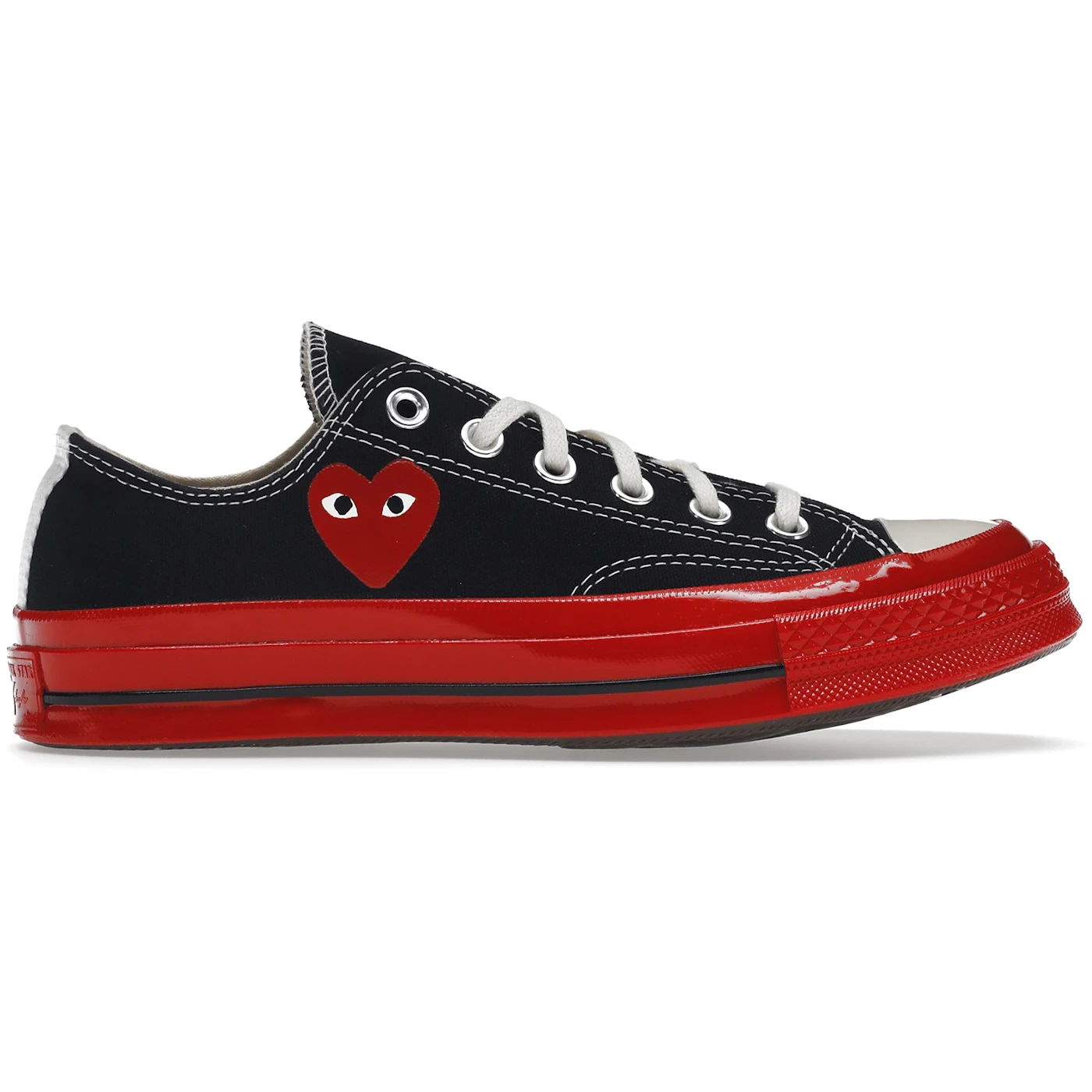 Converse Chuck Taylor All Star 70 Ox Comme des Garcons PLAY Black Red Midsole 2 Converse Chuck Taylor All Star 70 Ox Comme des Garcons PLAY Black Red Midsole