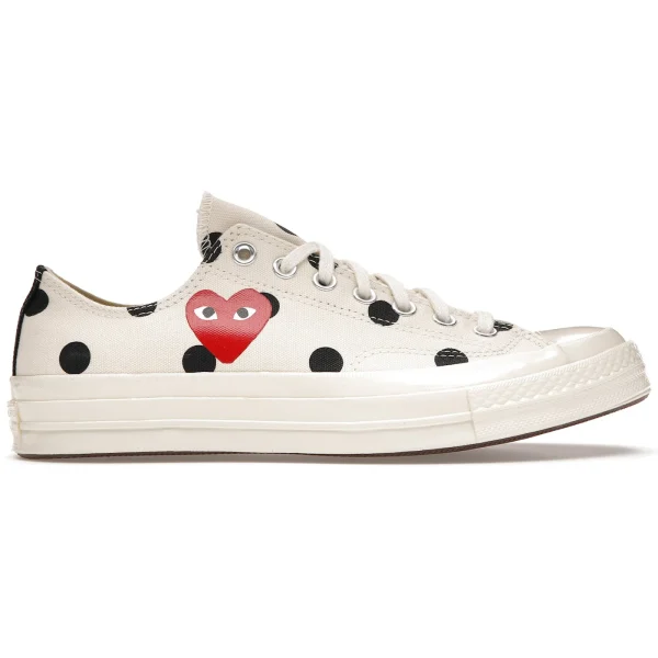 Converse Chuck Taylor All Star 70 Ox Comme des Garcons PLAY Polka Dot White