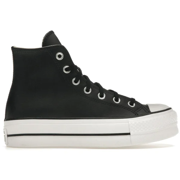 Converse Chuck Taylor All Star Lift Hi Black Leather (Women’s)