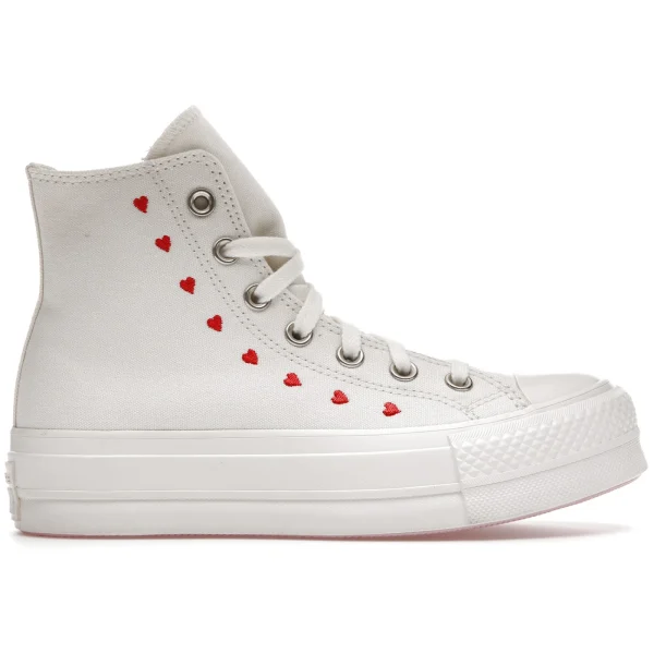 Converse Chuck Taylor All Star Lift Hi White Red (Women’s)