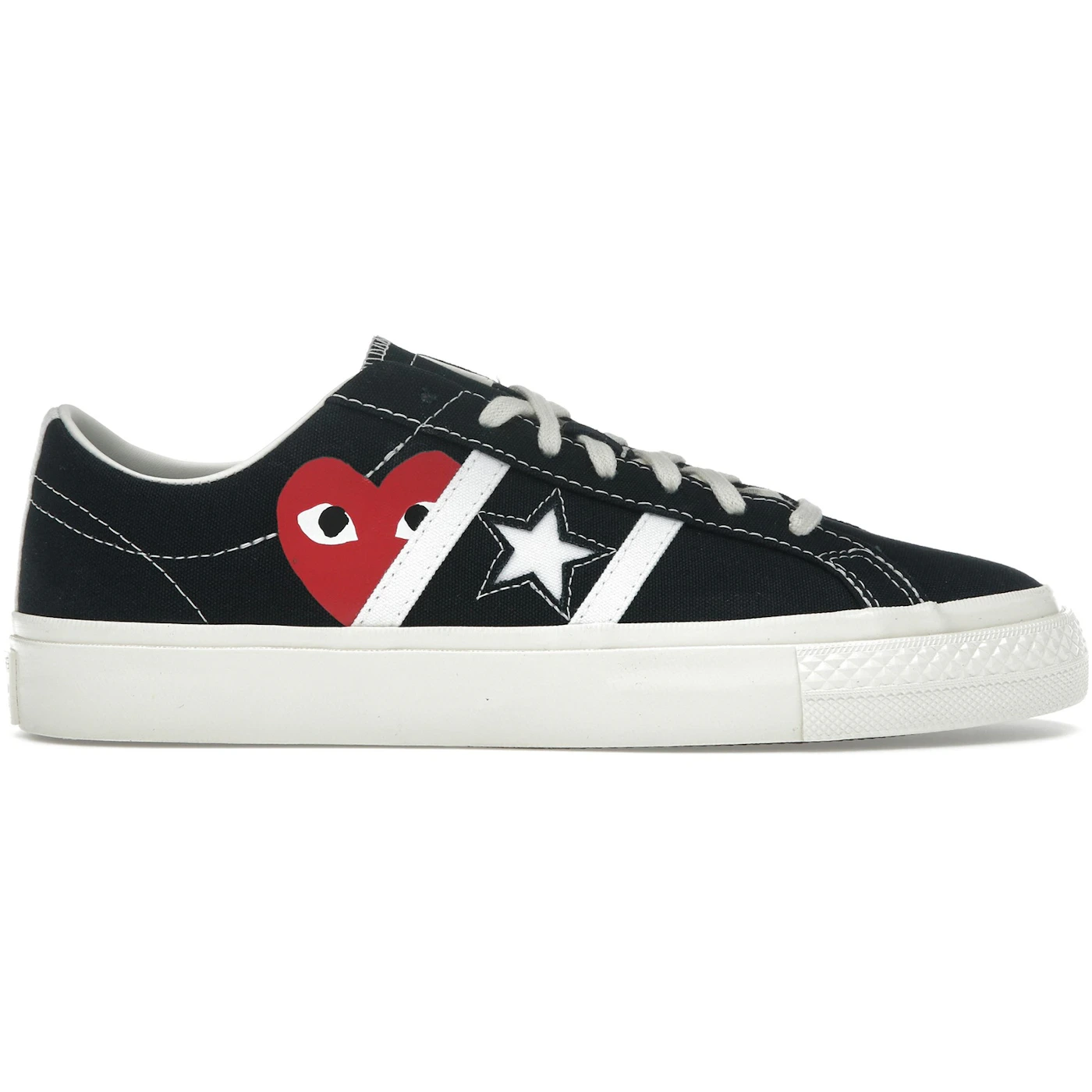 Converse One Star Academy Pro Ox Comme des Garcons PLAY Black 2 Converse One Star Academy Pro Ox Comme des Garcons PLAY Black 1 3