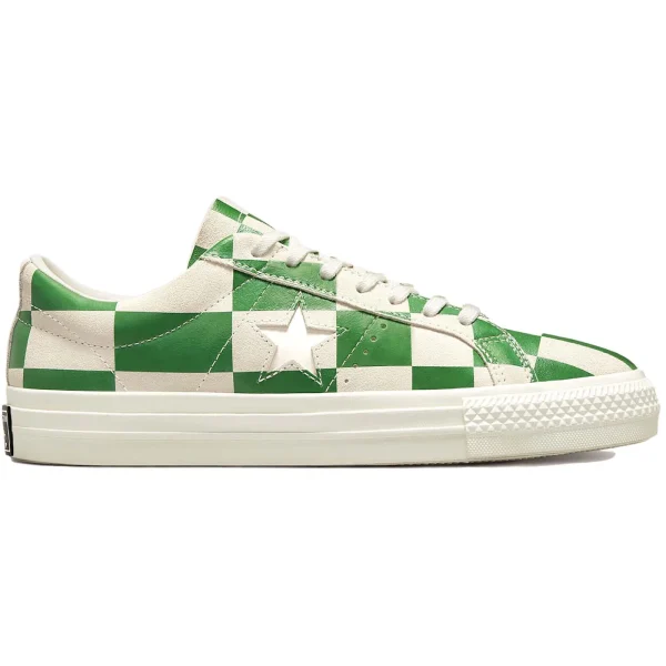 Converse One Star Ox Blocked Warped Board Green