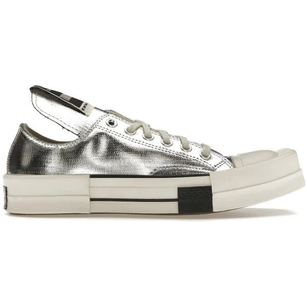 Converse TURBODRK Chuck Taylor All Star 70 Ox Rick Owens DRKSHDW Silver White