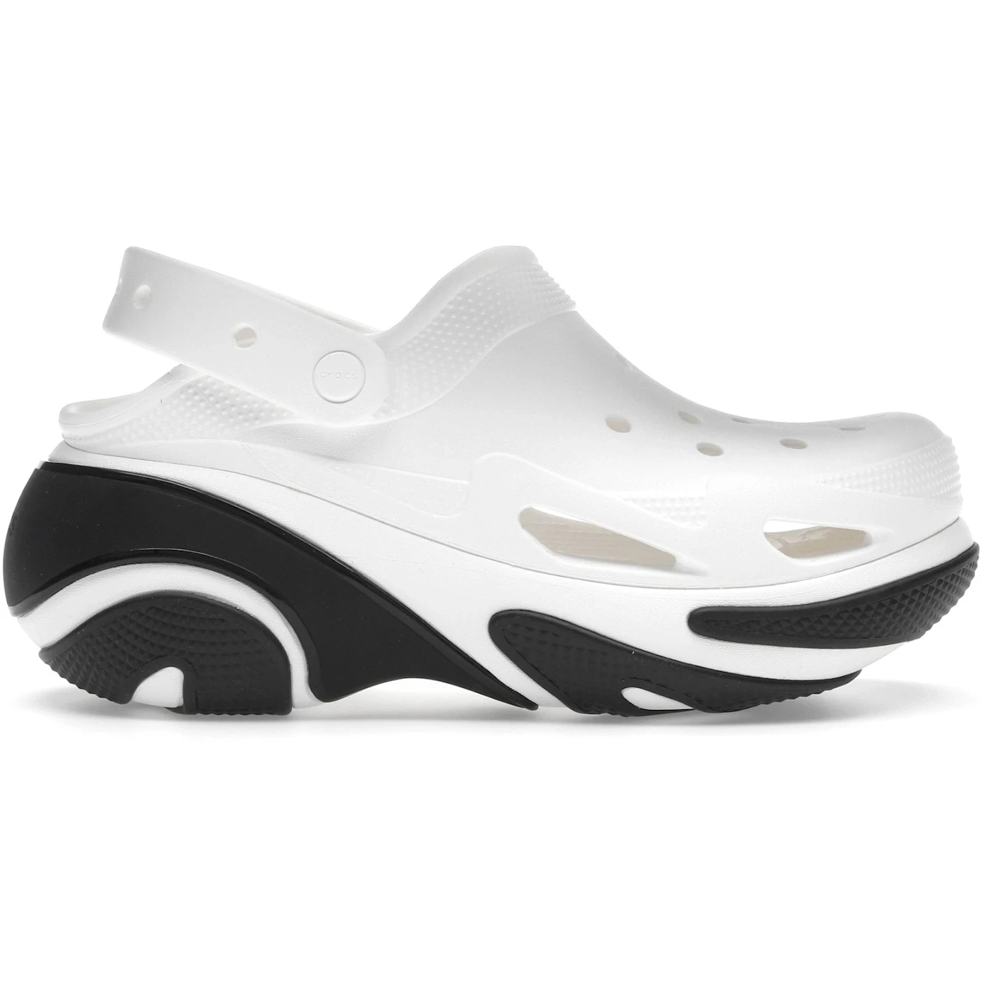 Crocs Bubble Crush Clog White Black 1 Crocs Bubble Crush Clog White Black 1 2