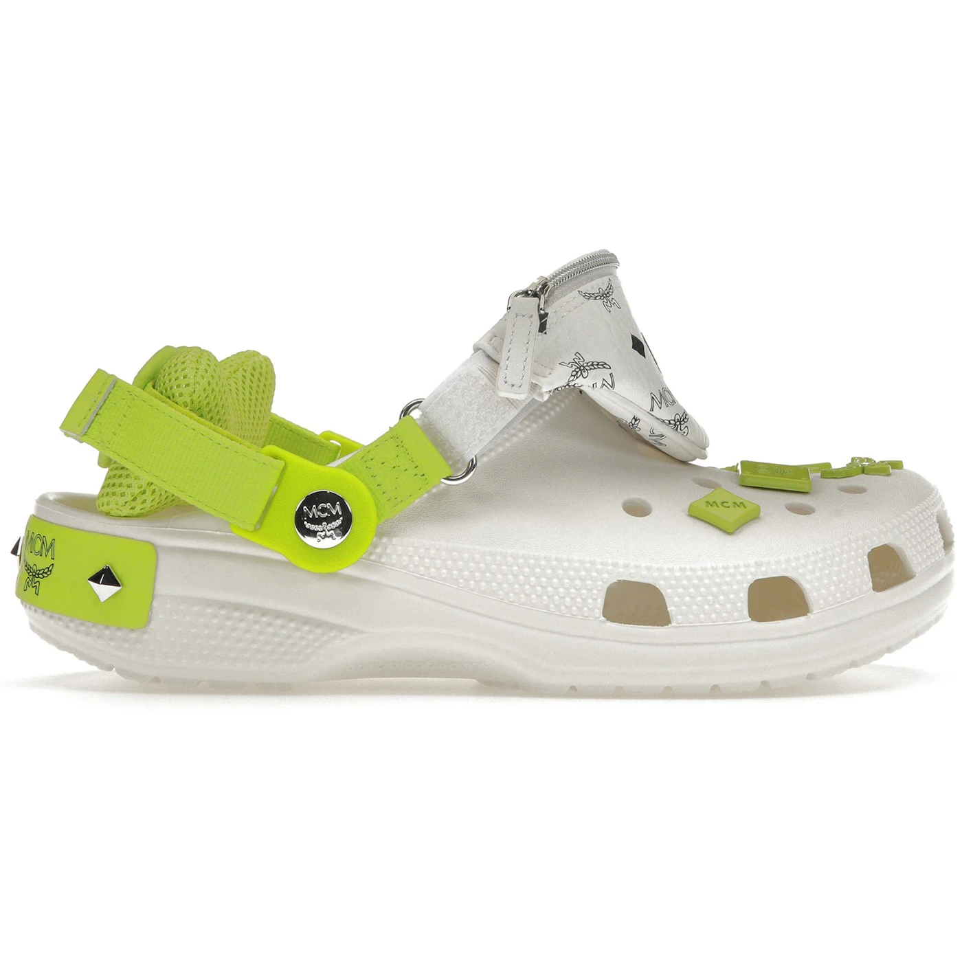 Crocs Classic Clog MCM White Green 2 Crocs Classic Clog MCM White Green 1 2