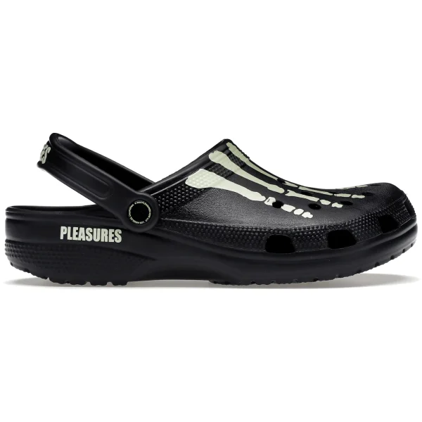 Crocs Classic Clog Pleasures Skeleton Black Glow