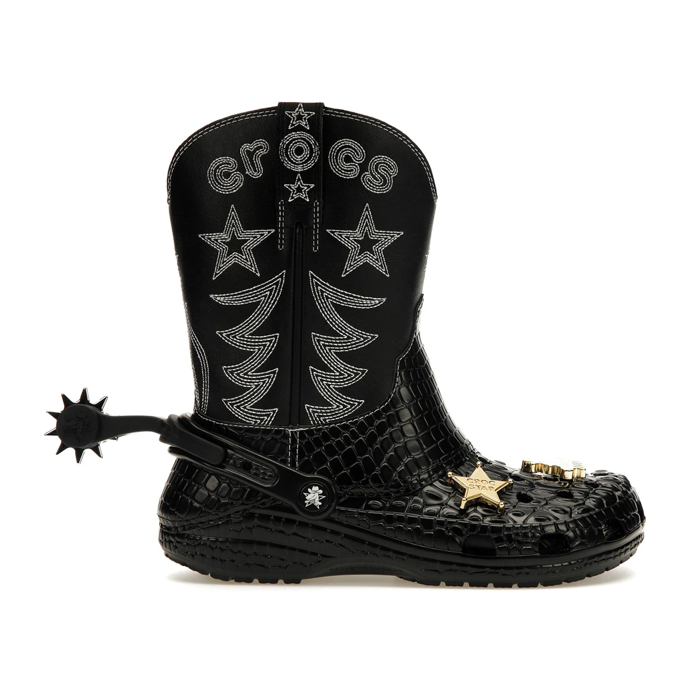 Crocs Classic Cowboy Boot Black 2 Crocs Classic Cowboy Boot Black