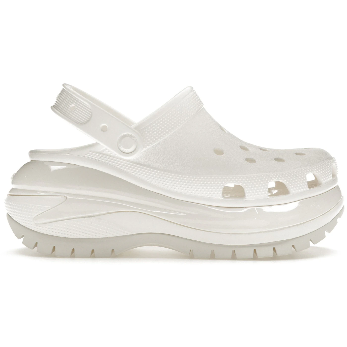 Crocs Classic Mega Crush Clog White 3 Crocs Classic Mega Crush Clog White