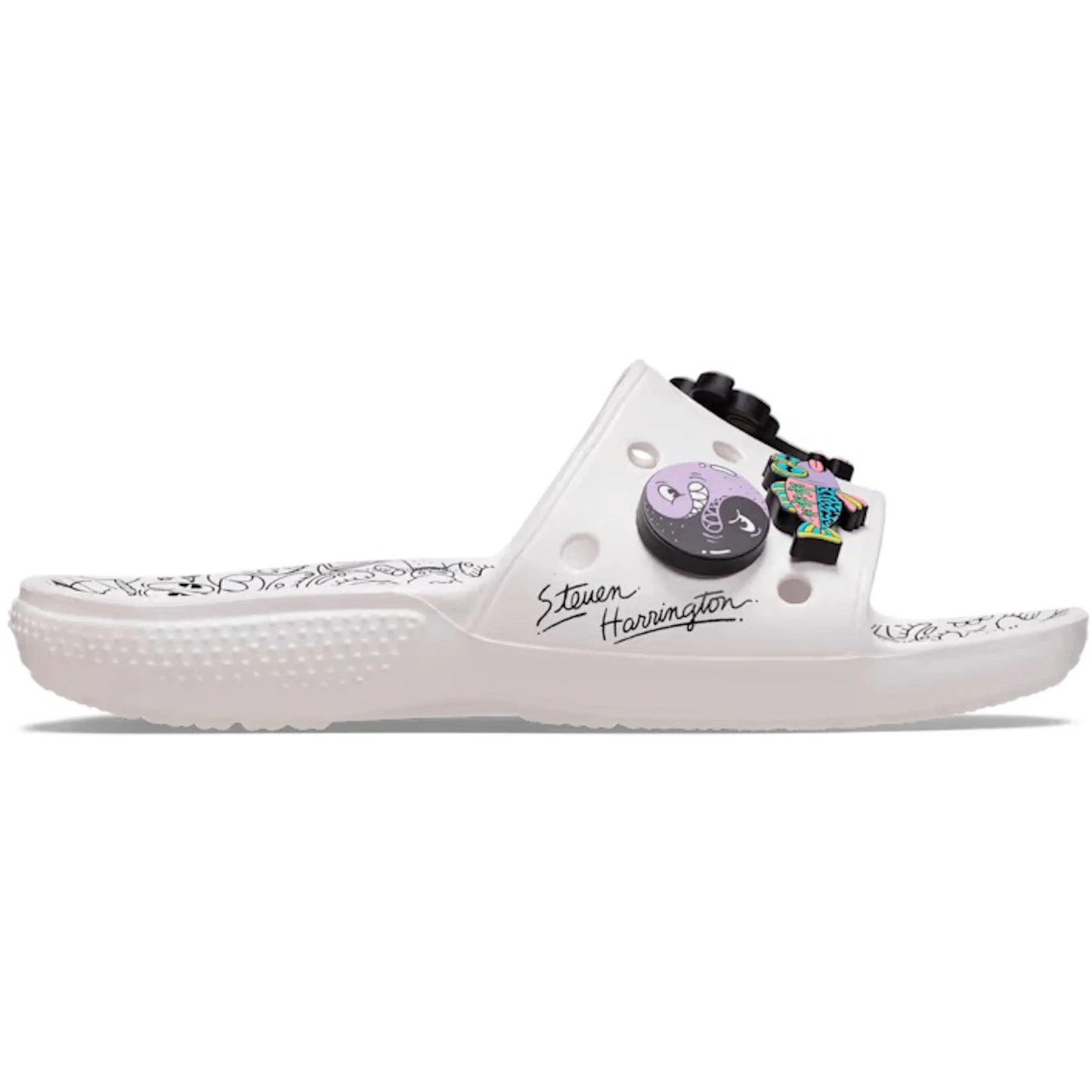 Crocs Classic Slide Steven Harrington Quickstrike White Black 1 3